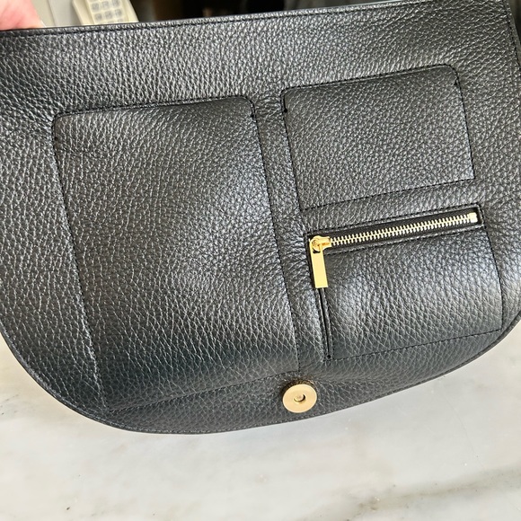 OAD black leather bag with adjustable shoulder strap; never used. - Picture 5 of 5